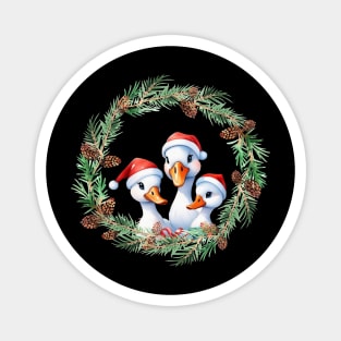 Christmas Duck Wreath Magnet